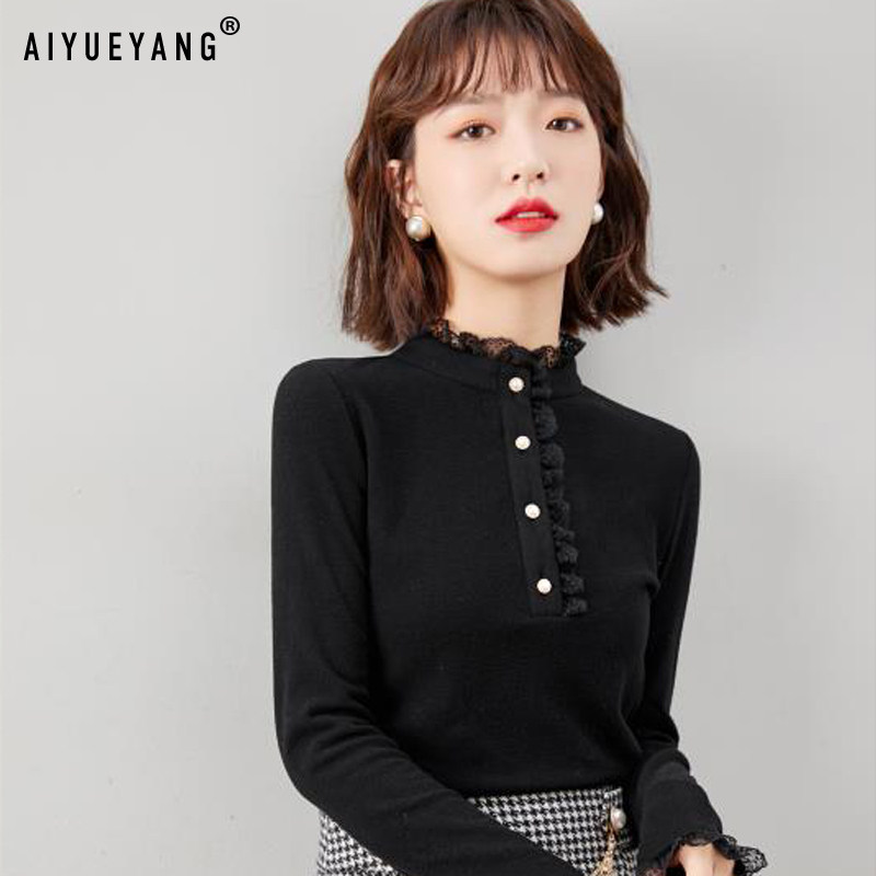 双面德绒秋冬2020年新款立领打底衫 艾悦炀T恤