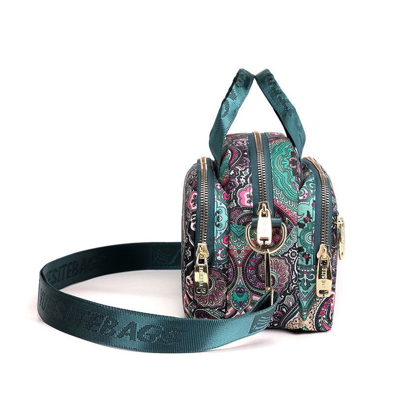 帆布包2023新款手提中年印花斜挎包 雅来帝诺女士包袋