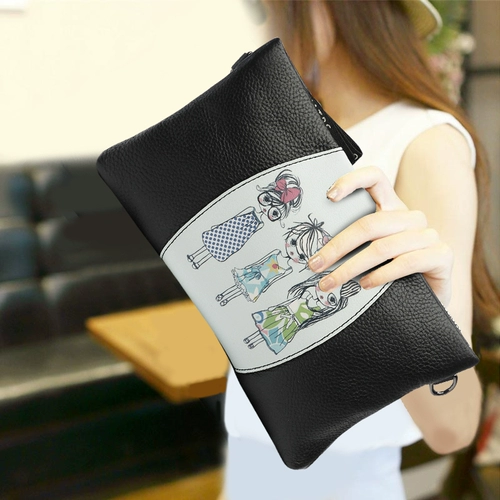 Сумка с петлей на руку, сумка через плечо, маленькая сумка клатч, вместительная и большая трендовая сумка на одно плечо, из натуральной кожи