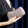 Banquet bag with long and short shoulder chains, pleated design style