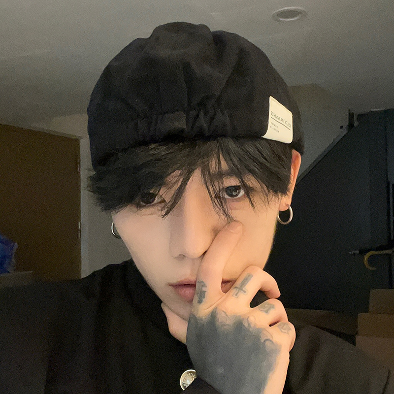 贝雷帽男春秋鸭舌帽子复古前进画家帽设计感小众秋冬ins潮流网红 - 图1