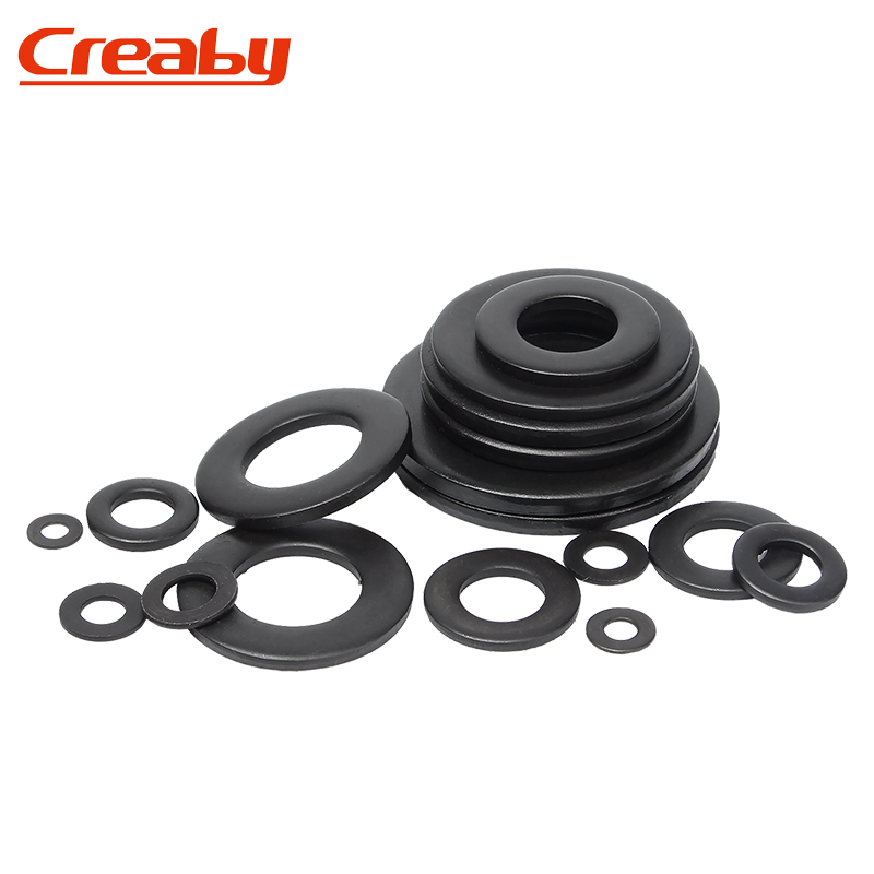 黑色304不锈钢平垫片加大加厚垫圈金属介子圆形M2M3M4M5M6M8-M30 - 图0