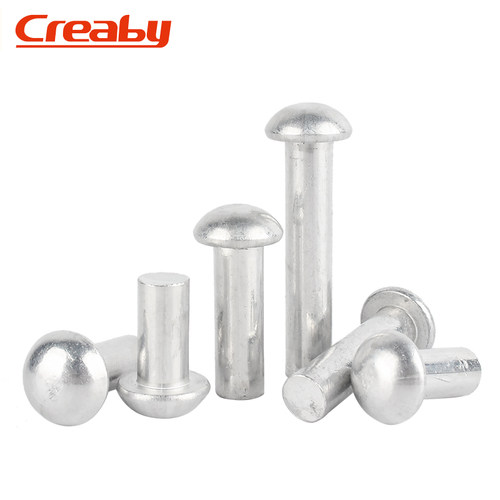 半圆头铝铆钉实心铆钉圆帽敲击式手打卯钉柳丁M1.5M2M3M4M5M6M8 - 图0