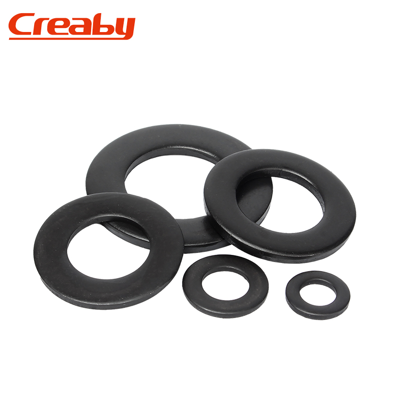 黑色304不锈钢平垫片加大加厚垫圈金属介子圆形M2M3M4M5M6M8-M30 - 图1