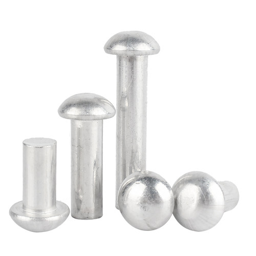 半圆头铝铆钉实心铆钉圆帽敲击式手打卯钉柳丁M1.5M2M3M4M5M6M8 - 图2