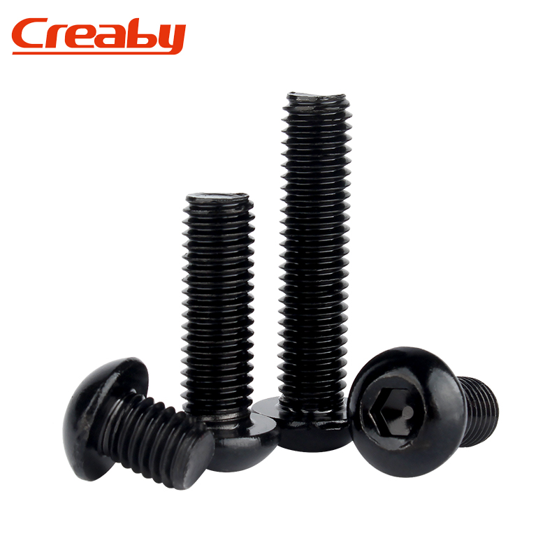 304不锈钢圆头内六角螺丝 黑色半圆头螺栓盘头螺钉M2.5M3M4M5M6M8 - 图2