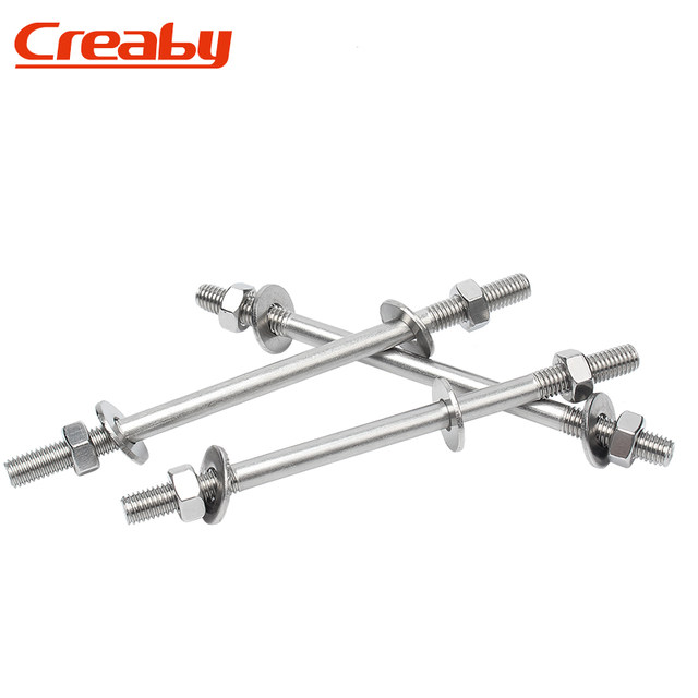 Double-headed bolt stainless steel wall-through screw set
