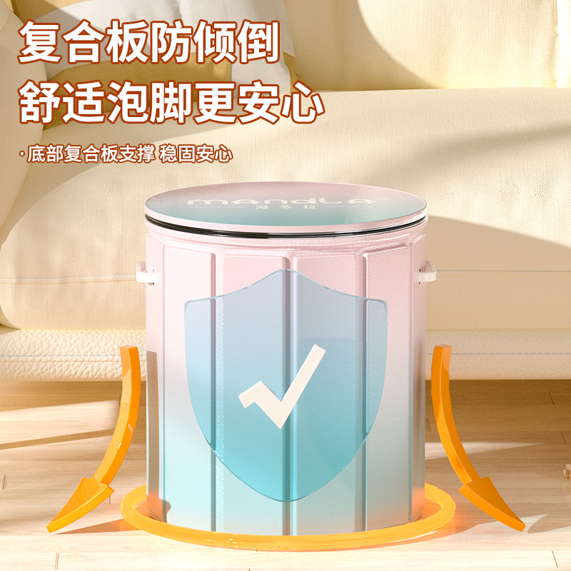 泡脚桶家用过小腿可折叠泡脚袋洗脚盆泡脚神器速开便携高深足浴桶