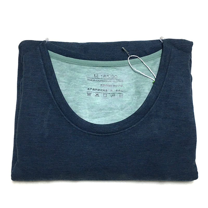 雅康保暖内衣男士上衣加厚圆领长袖海藻肌养衣德绒磨毛秋衣8081S - 图2