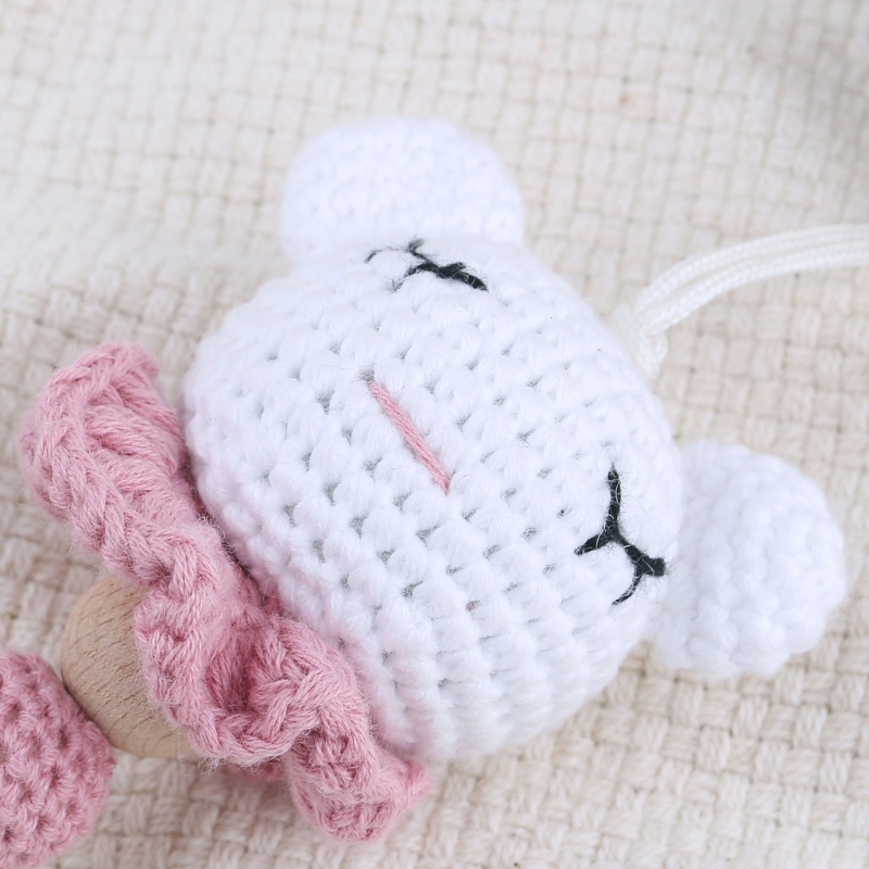 Animal Crochet Pacifier Chain Nipples Holder for Newborn Dum - 图3