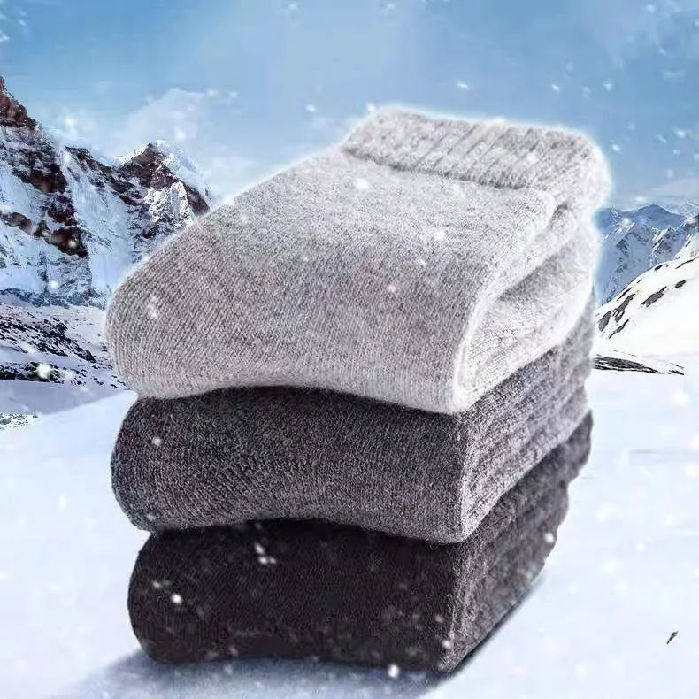 2023 New Winter Super Thicker Warm Socks Wool Male Men Women - 图0