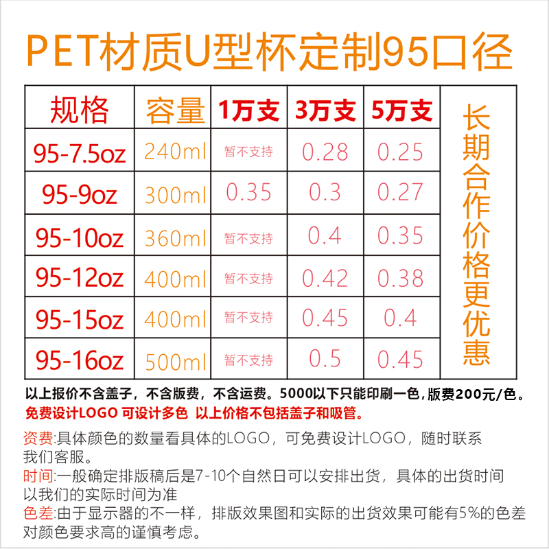 一次性加厚12oz 麦片优格杯酸奶杯10oz新品PET沙拉杯冷饮杯100套 - 图1