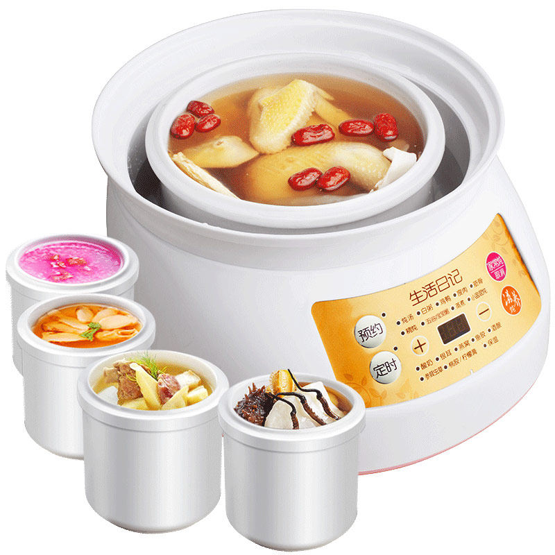 生活日记煲粥陶瓷家用隔水煲汤锅 生活日记电炖/煮粥锅/文火炉