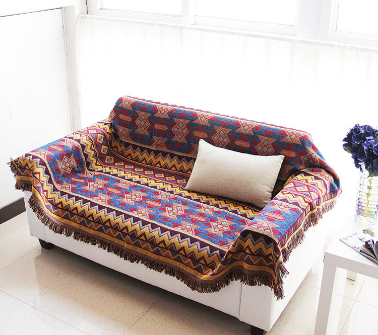 北欧加厚沙发巾沙发毯民族风沙发套纯棉沙发罩,淘宝优惠券,粉丝福利购,淘宝优惠卷