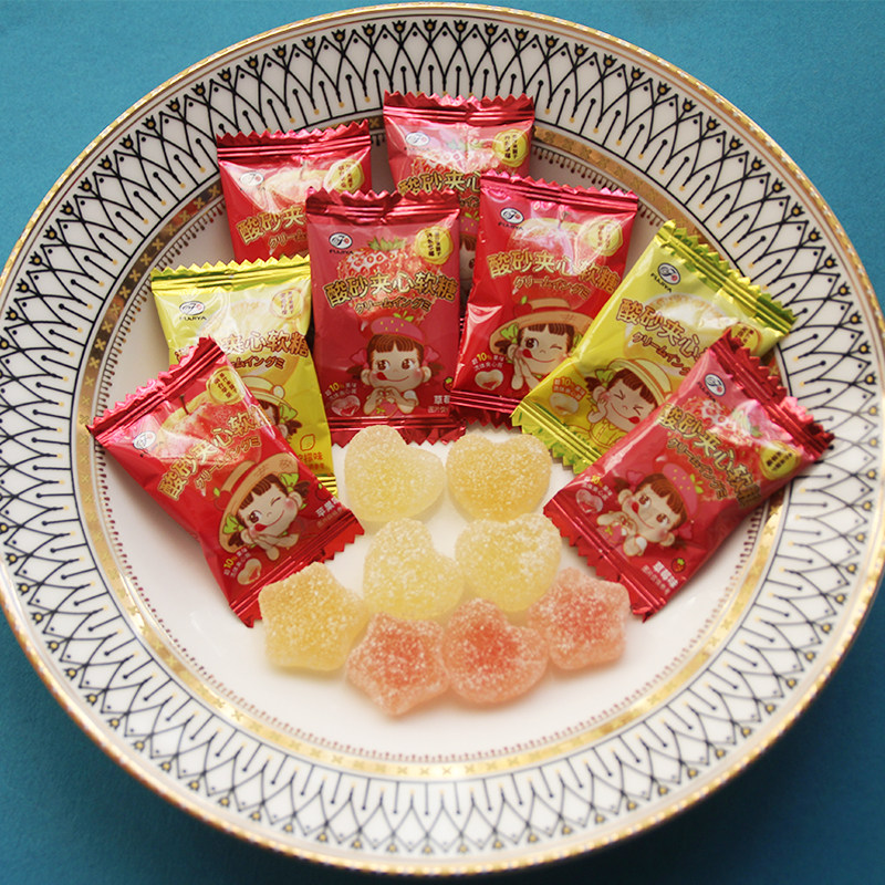 不二家酸砂夹心软糖水果味Q弹爆浆橡皮糖零食结婚喜糖果散装年货,淘宝优惠券,粉丝福利购,淘宝优惠卷