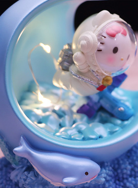 太空猫咪小夜灯女孩生日礼物儿童