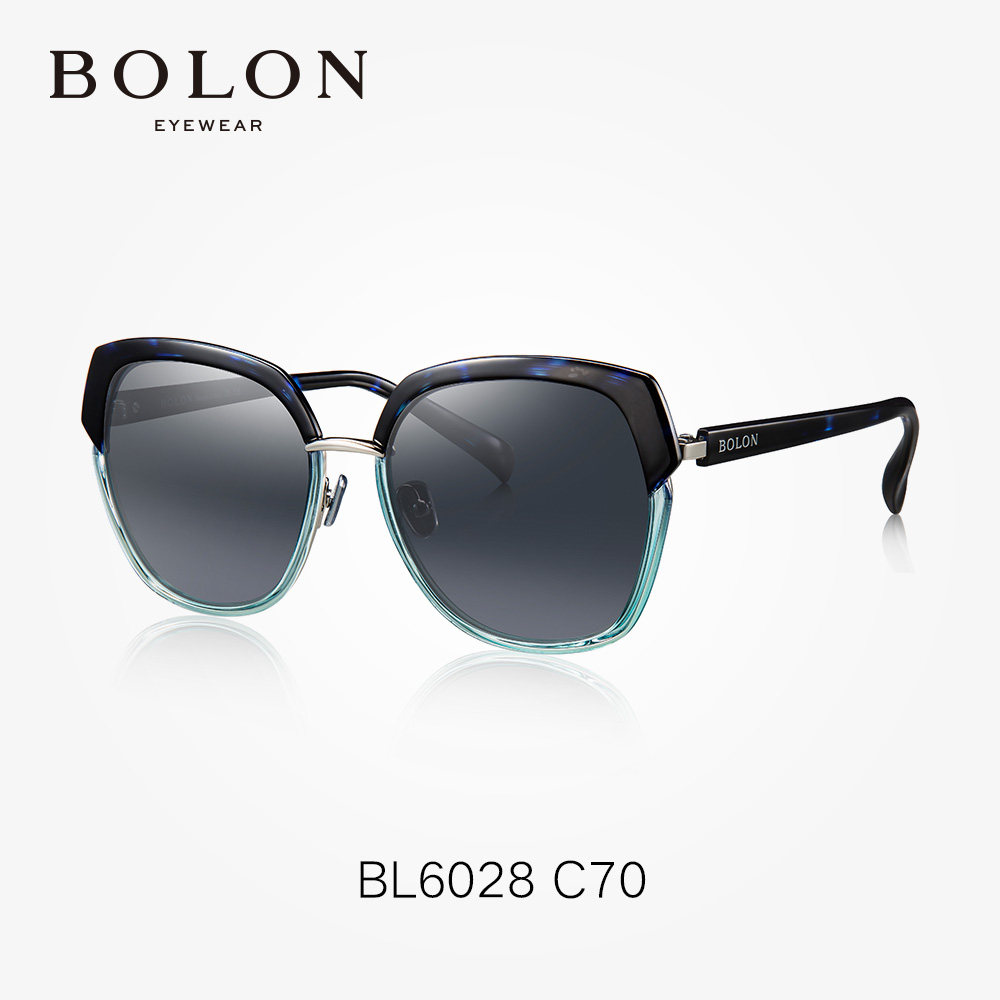 暴龙太阳镜女带度数猫眼墨镜女太阳镜潮透明大