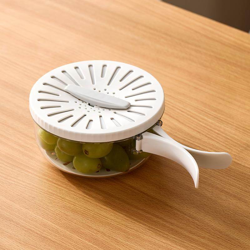 新款多功能沥水篮带盖洗水果蔬菜滤水果篮家用折叠手柄厨房保鲜碗,淘宝优惠券,粉丝福利购,淘宝优惠卷