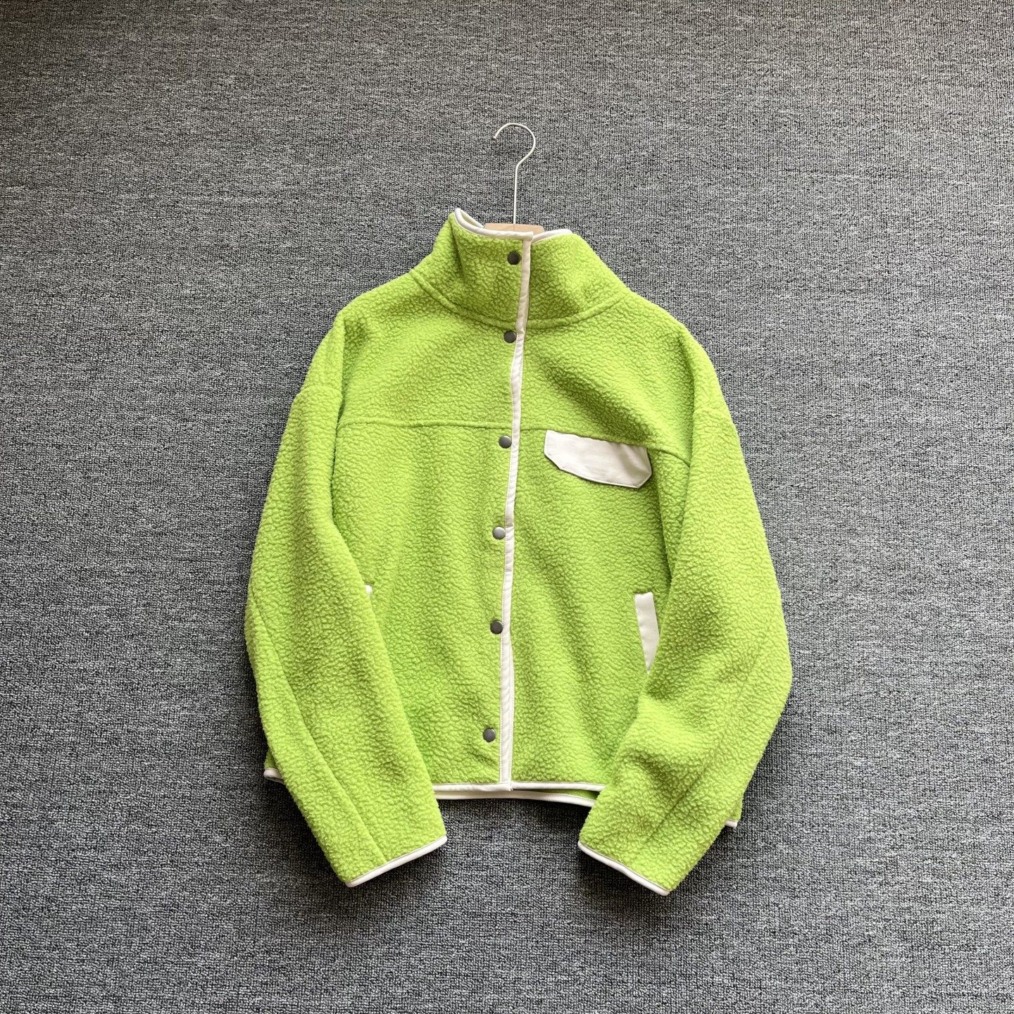 原单好货 摇粒绒撞色立领外套女春季冬款宽松休闲保暖抓绒上衣,淘宝优惠券,粉丝福利购,淘宝优惠卷