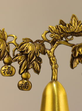 风水铜葫芦摆件招财一串小葫芦