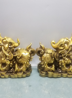 招财福财貔貅一对铜神兽貔貅摆件