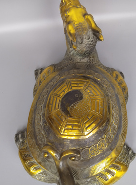 铜招财大号金钱龟龙龟摆件家居