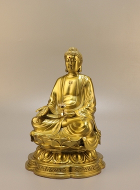 三宝佛铜像摆件一套药师佛如来佛