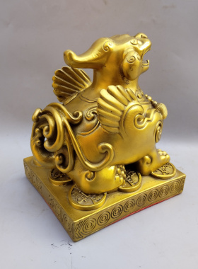 招财铜独角兽皮丘神兽貔貅摆件