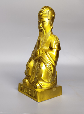 灶王爷灶神铜像摆件中式家居供奉