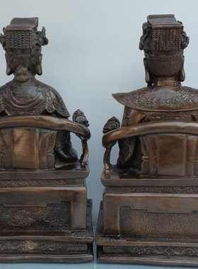 铜玉帝王母像摆件一套大号40厘米