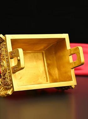 福字鼎盛鼎鼎盛千秋铜招财摆件