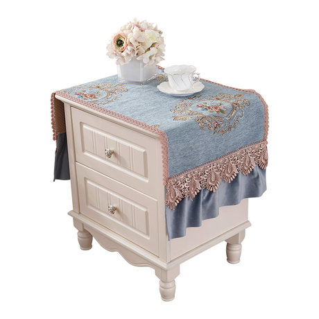Chenille Bedside Table Cover Cover Cloth European Style Refrigerator Air Conditioner Tv Cover Pastoral Fabric Multi Purpose Small Tablecloth Cover Towel