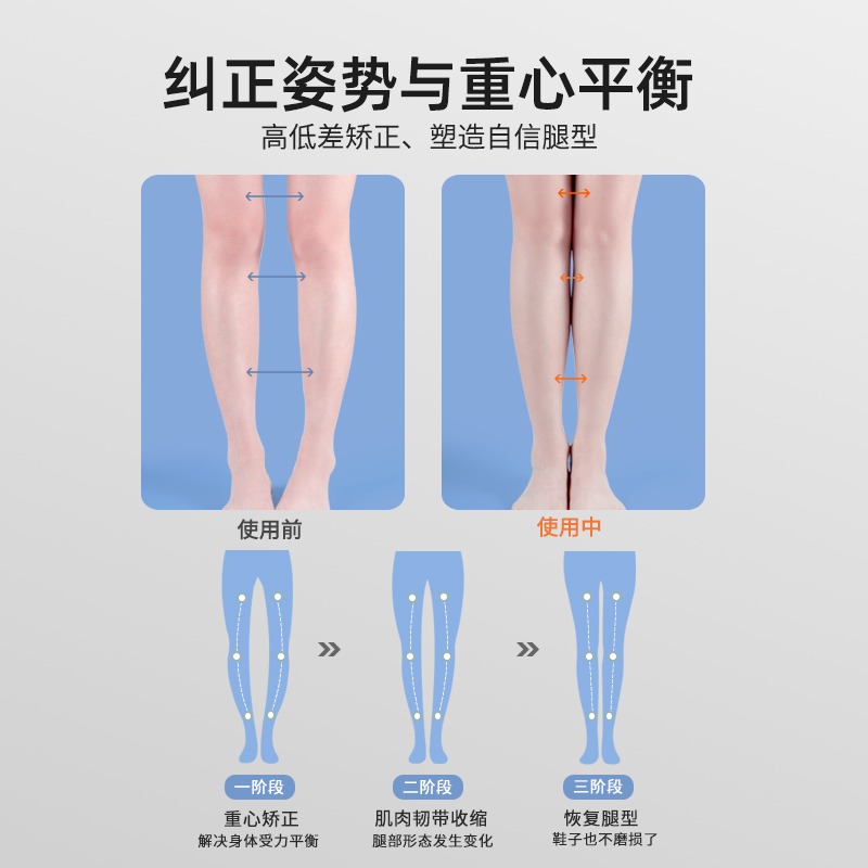 成人小腿外翻XO型腿矫正鞋垫纠正足内翻外翻鞋后跟磨损儿童直腿 - 图1