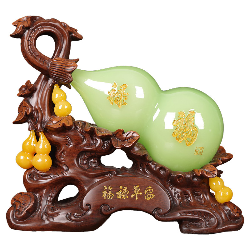 招财玉葫芦福禄平安摆件家居客厅酒柜玄关镇宅装饰品乔迁新居礼品,淘宝优惠券,粉丝福利购,淘宝优惠卷
