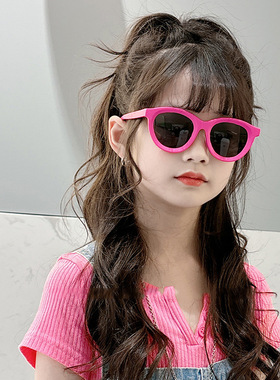 儿童夏季防晒墨镜宝宝糖果色甜酷眼镜男童女童遮阳防紫外线太阳镜