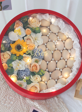 DIY仿真玫瑰礼盒材料包送女生