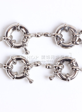 diy纯铜项链手工弹簧扣