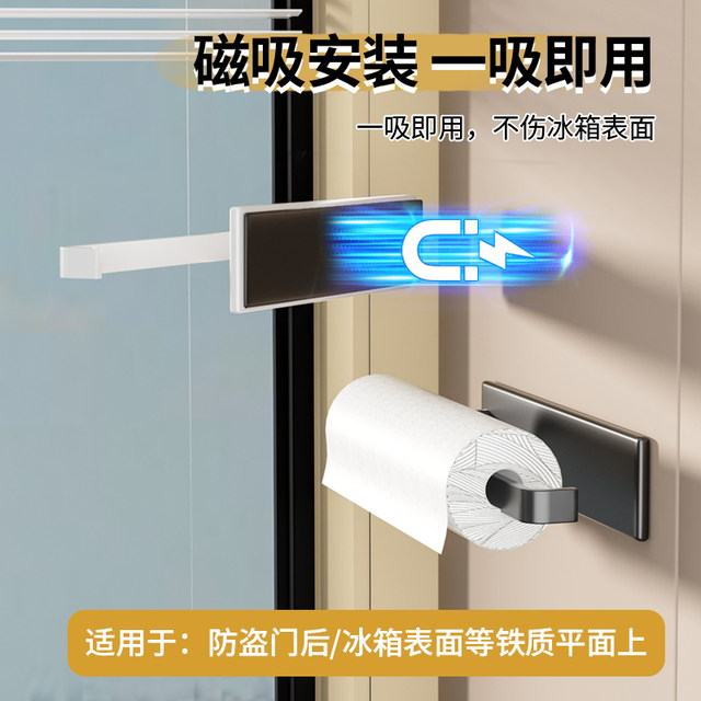 Kitchen magnetic refrigerator outer plastic wrap holder anti-slip