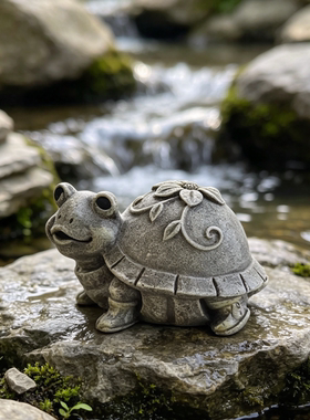 雕花乌龟摆件庭院鱼池造景装饰