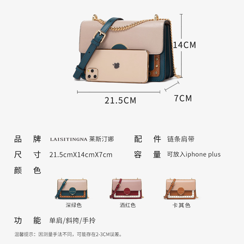 法国小众高级感新款2020链条包包 莱斯汀娜女士包袋