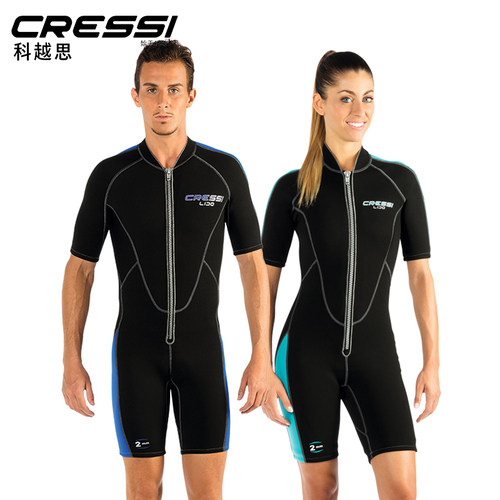 意大利 CRESSI LIDO潜水服 男女士连体潜水衣 短款2mm 浮潜 深潜 - 图0
