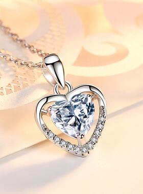 恋尚爱永恒之心锁骨链送老婆礼物