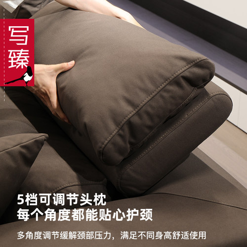 羽绒沙发布艺组合可拆洗现代简约北欧轻奢意式极简设计师客厅转角 - 图2