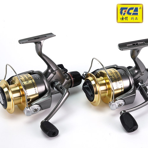 迪佳渔轮ET远投轮大物渔轮全金属头海竿矶钓筏钓纺车轮后卸力摇轮 - 图0