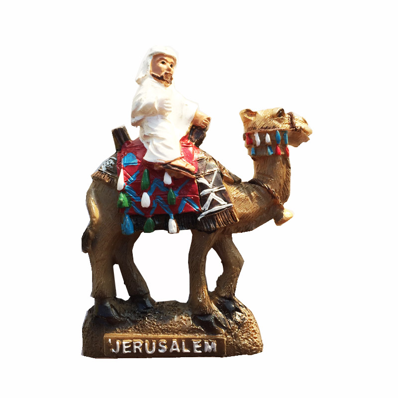 中东巴勒斯坦耶路撒冷创意旅游纪念工艺品骑骆驼阿拉伯男子冰箱贴 - 图3