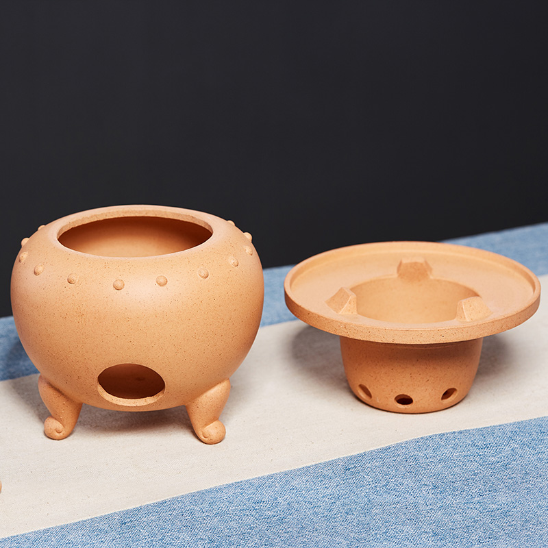 紫砂茶炉炭炉罐罐茶煮茶温茶器加热炉碳炉子炭火炉碳火风炉小陶炉 - 图0