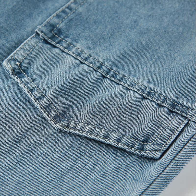 阿玛施女装旗舰店松紧腰女夏牛仔裤 zhenya臻娅牛仔裤