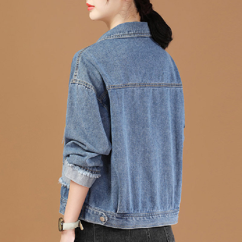 阿玛施休闲宽松长袖牛仔2020夹克 zhenya臻娅短外套