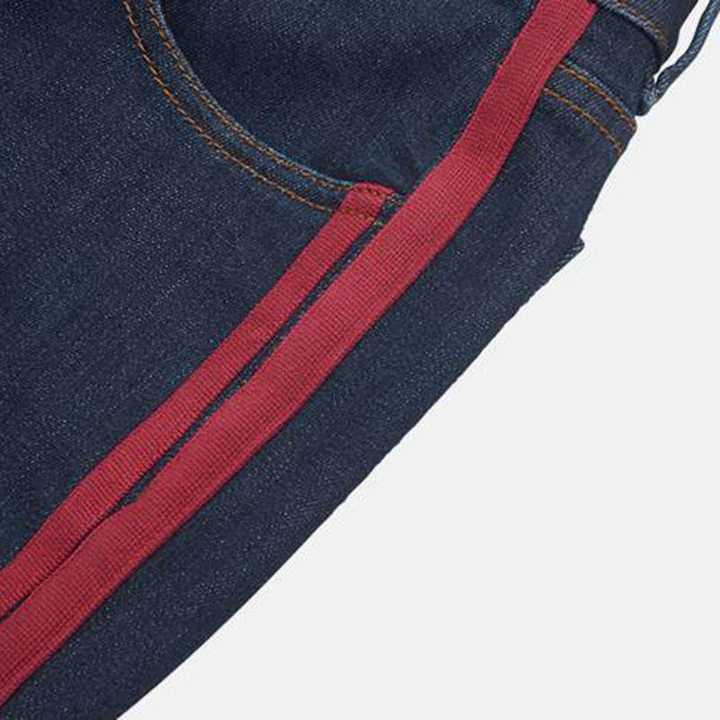 阿玛施2020新款侧条纹九分裤牛仔裤 zhenya臻娅休闲裤