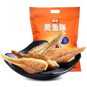 香海黄鱼酥椒盐酥脆深海小黄鱼干零食碳烤黄花鱼海苔味带鱼酥500g